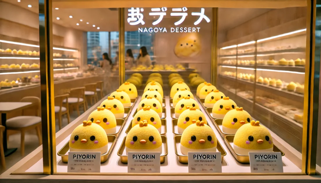 ショーケースに入ったぴよりん